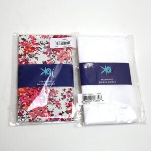 4-Pack Egara Floral Multicolor and White Pre-folded Pocket Square Men's